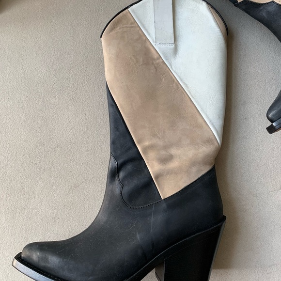 ACNE Studios Colorblock Cowboy Boots - Picture 5 of 8